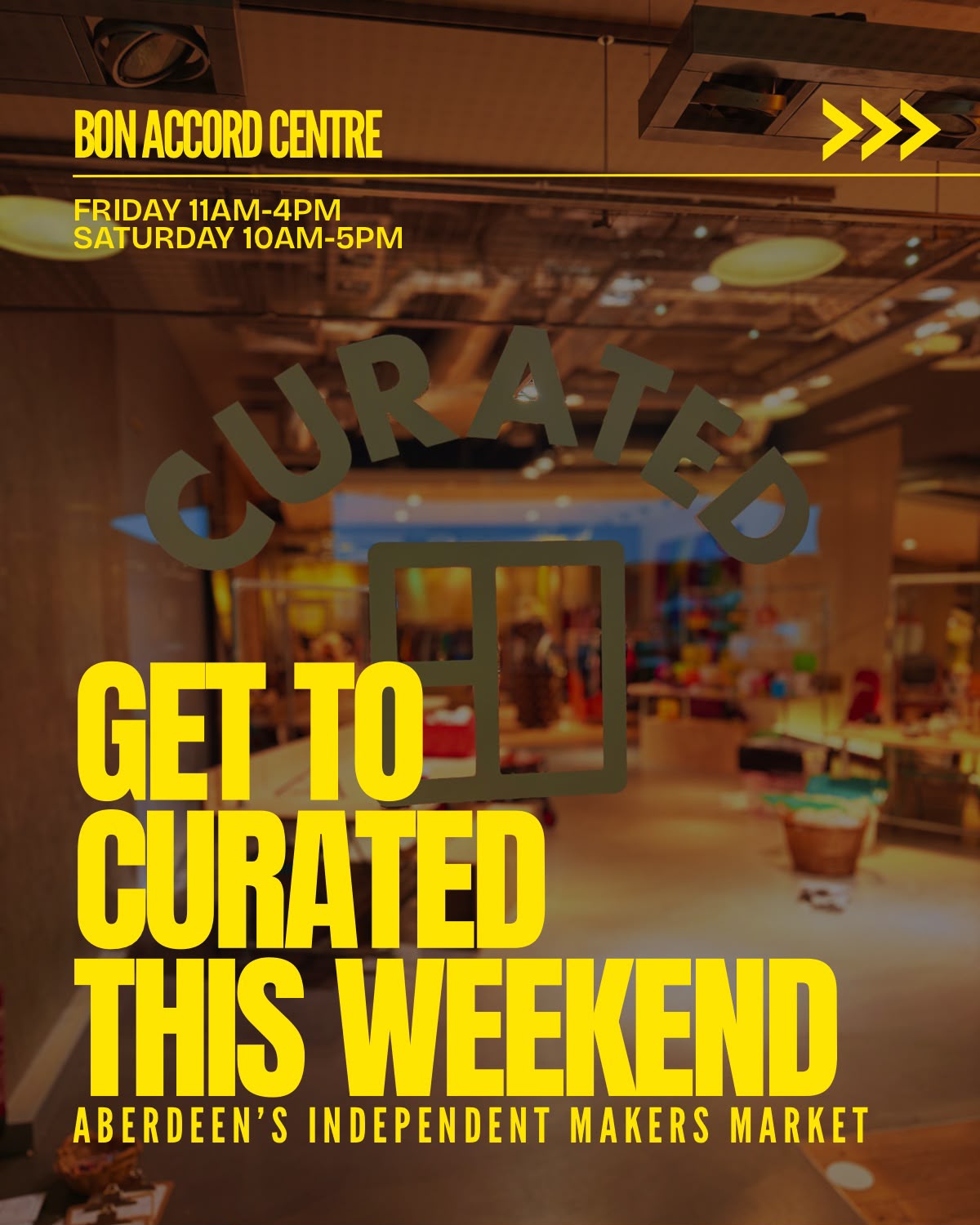 We are in Bon Accord Centre on Friday